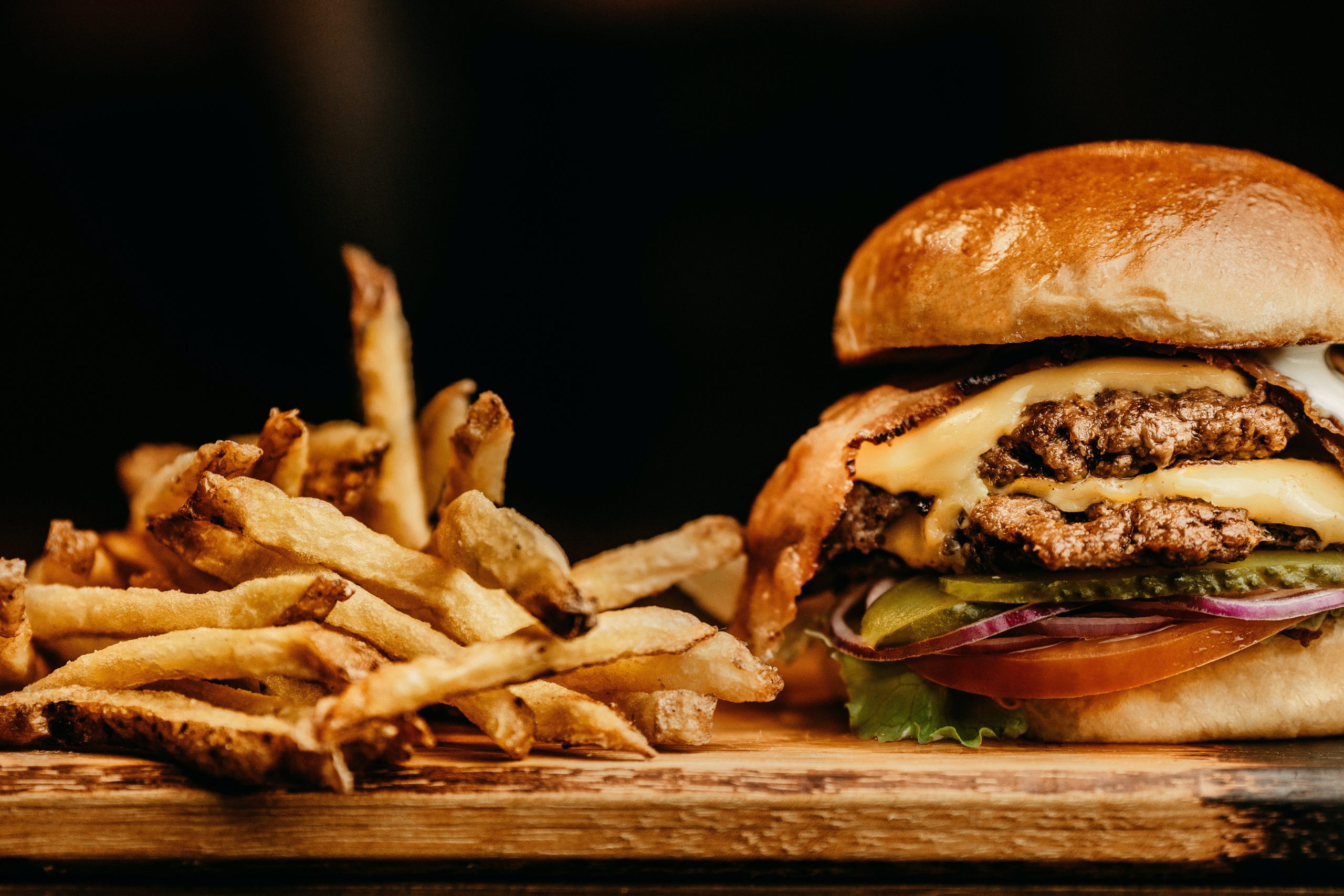 Burger and fries